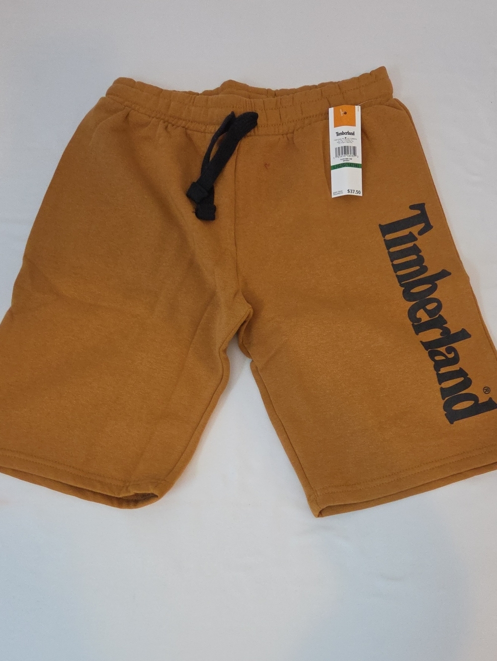 Timberland Kid's Caramel Brown Logo Athletic Drawstring Shorts